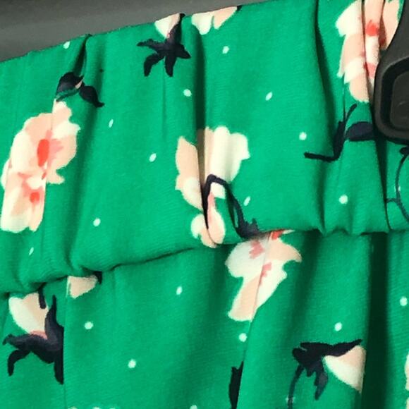 Maison Jules Petal Flurry Self Tie Green Floral Shorts NWT size XXL - Picture 6 of 8